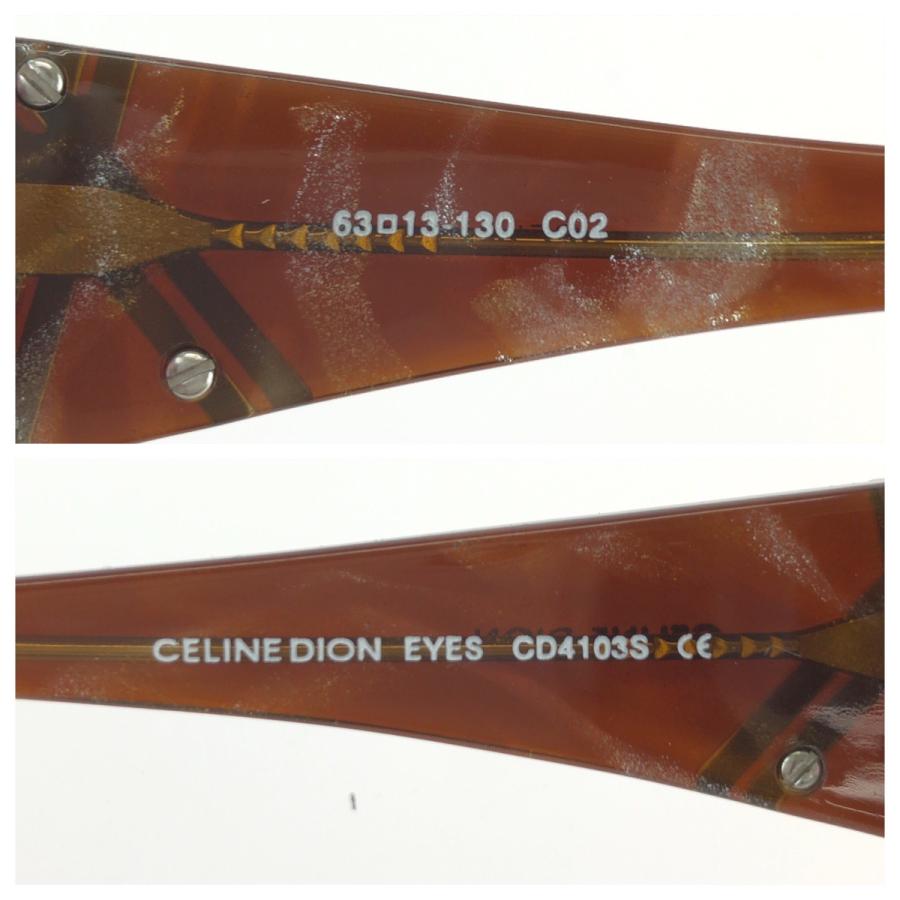 美品 CELINE DION EYES セリーヌ ディオン アイズ クリスタル ブラウン ブロンズ  プラスチック/メタル CD4103S サングラス 603689 |  | 06