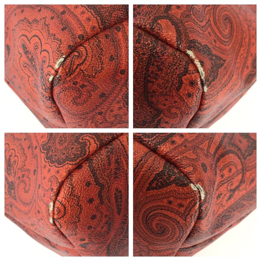 ETRO エトロ ペイズリー レッド ブラック ゴールド金具 PVC/レザー 1D008 トートバッグ ショルダーバッグ レディース 603704 | ETRO | 02
