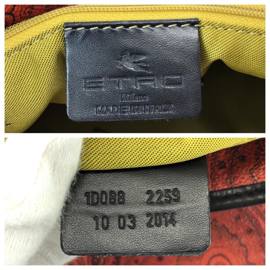 ETRO エトロ ペイズリー レッド ブラック ゴールド金具 PVC/レザー 1D008 トートバッグ ショルダーバッグ レディース 603704 | ETRO | 03