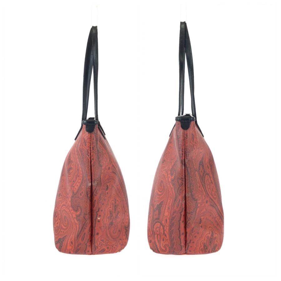 ETRO エトロ ペイズリー レッド ブラック ゴールド金具 PVC/レザー 1D008 トートバッグ ショルダーバッグ レディース 603704 | ETRO | 07