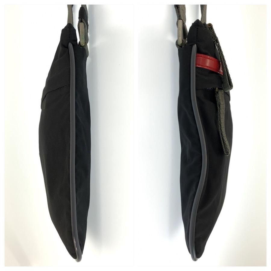 【極美品・付属品完備✨】プラダ ショルダーバッグ ポシェット 三角 ナイロン 黒 美品 PRADA SPORTS プラダスポーツ ブラック グレー シルバー金具