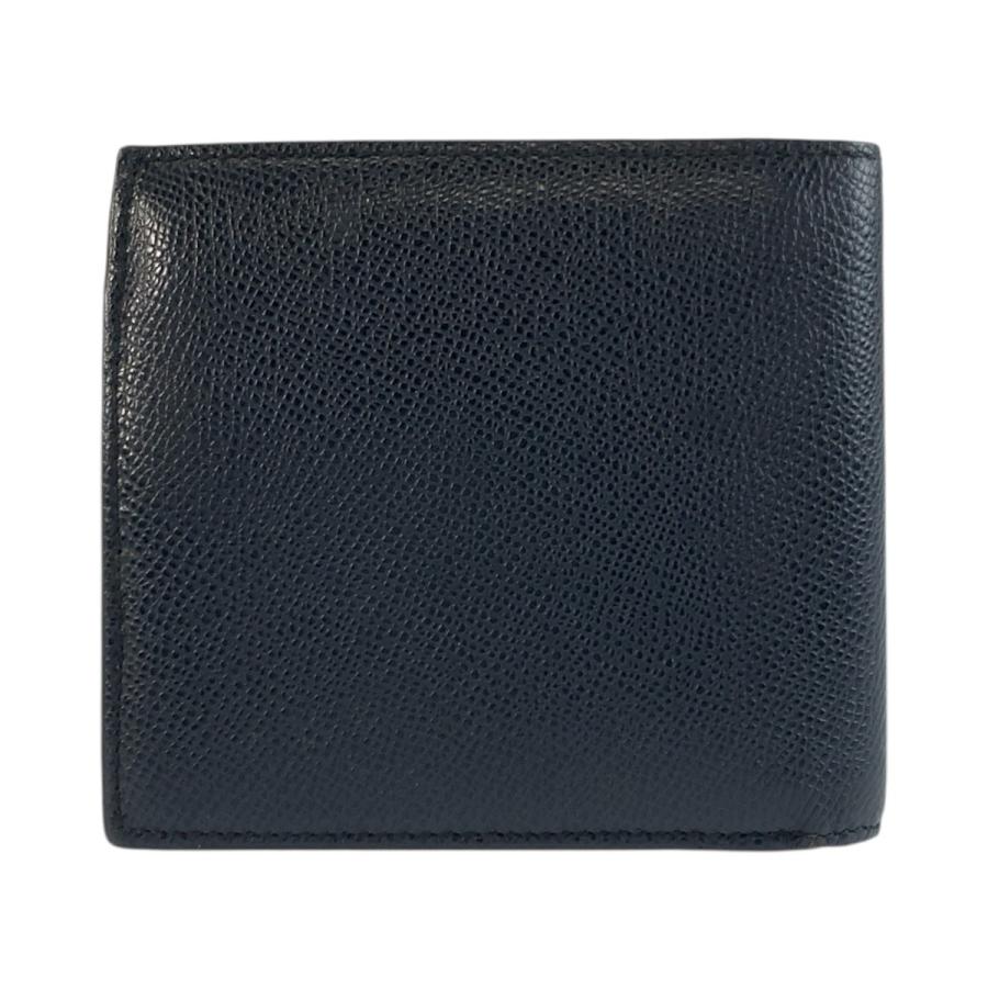 美品 BALLY バリー ネイビー シルバー金具 レザー 折り財布 コンパクトウォレット メンズ 604046 | Bally | 01