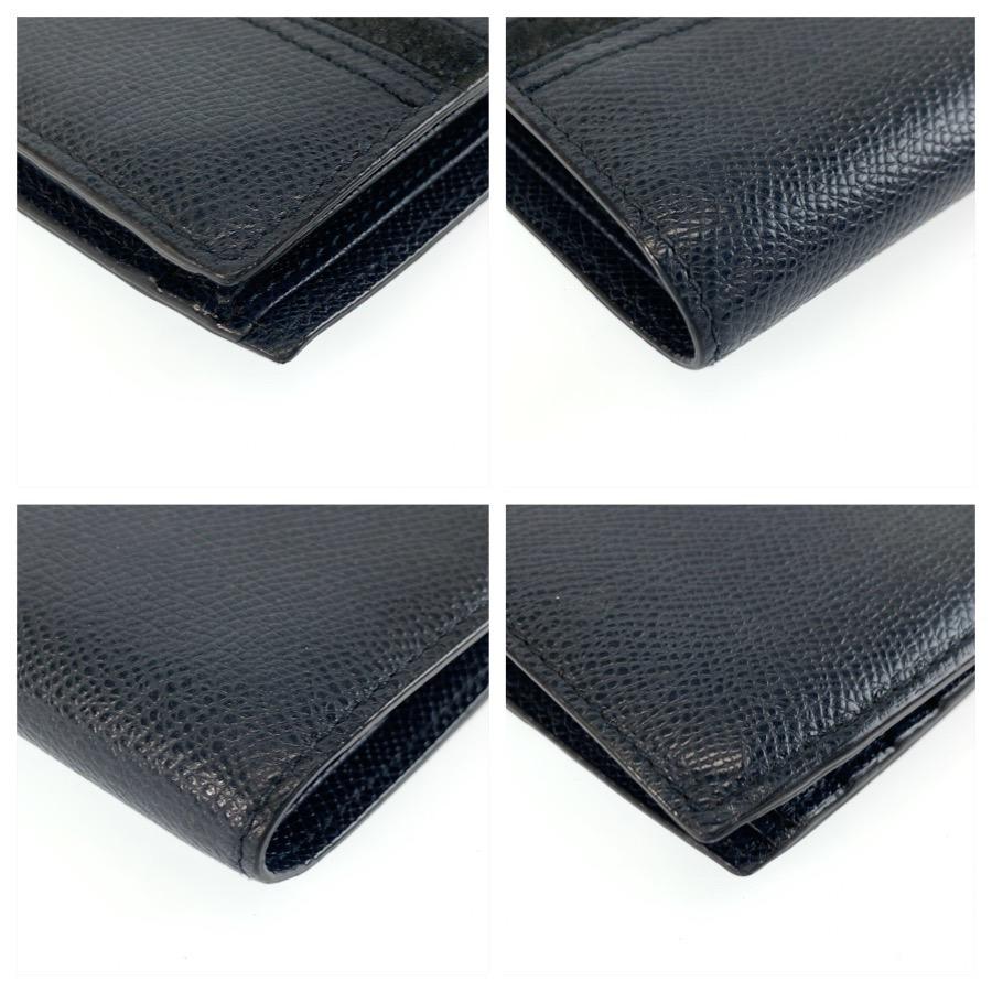 美品 BALLY バリー ネイビー シルバー金具 レザー 折り財布 コンパクトウォレット メンズ 604046 | Bally | 07
