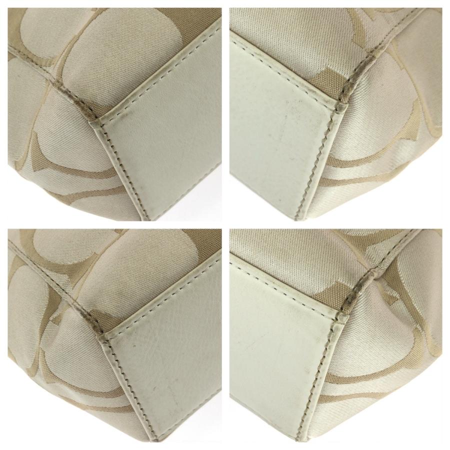COACH（コーチ） シグネチャー 2way ベージュ ホワイト シルバー金具 