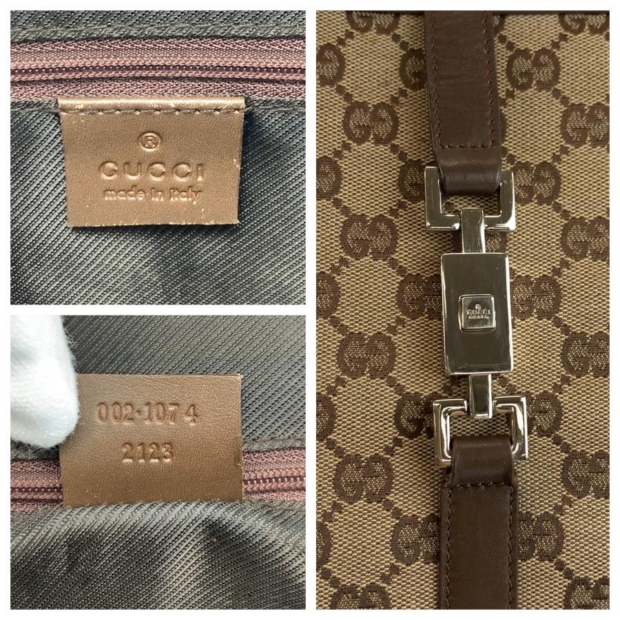 GUCCI グッチ ジャッキー ブラウン ベージュ シルバー金具 GGキャンバス 002 1074 トートバッグ ショルダーバッグ レディース 604223 | GUCCI | 02