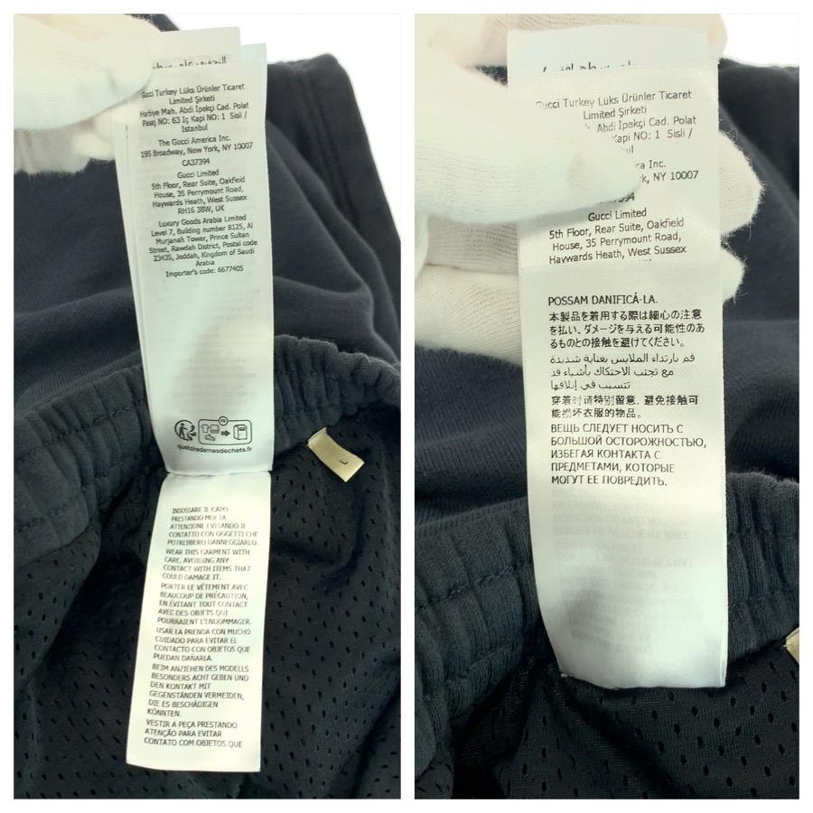 美品 GUCCI グッチ GGインサート サイズL ブラック ダークグレー コットン 770795 ショートパンツ ハーフパンツ メンズ 604369 | GUCCI | 05