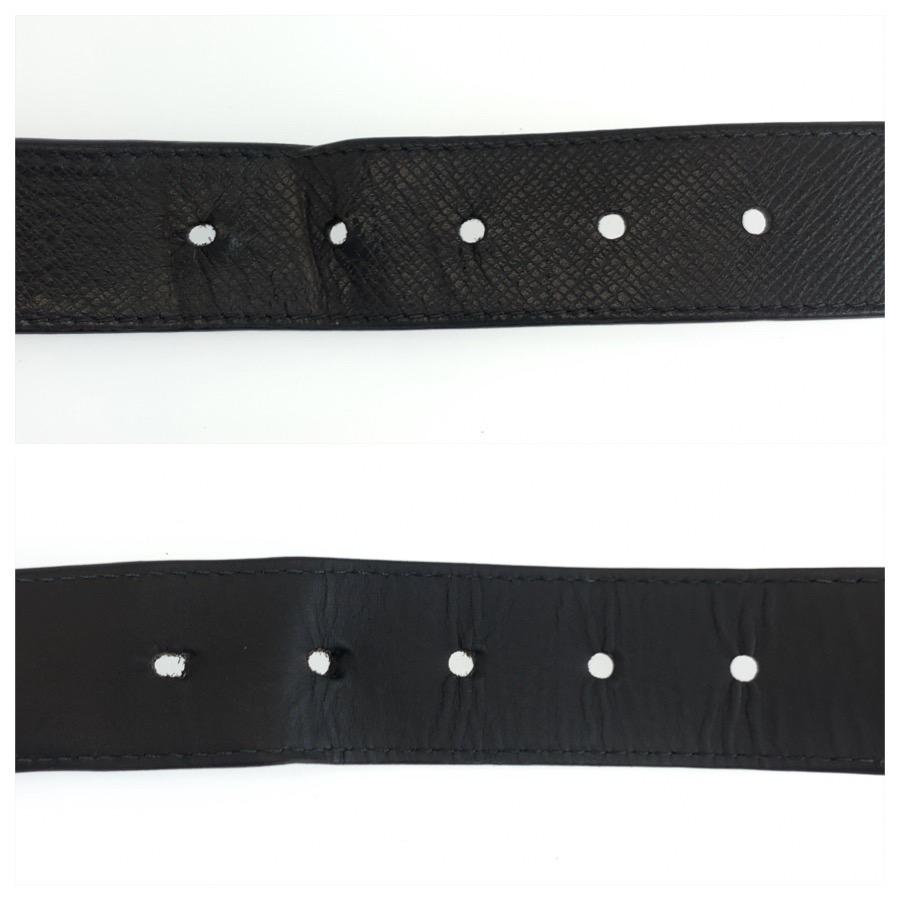 LOUIS VUITTON ルイヴィトン タイガ ベルト ポンヌフ 85cm/34インチ ブラック 黒 シルバー金具 レザー M8201 ベルト メンズ 604398 | LOUIS VUITTON | 04