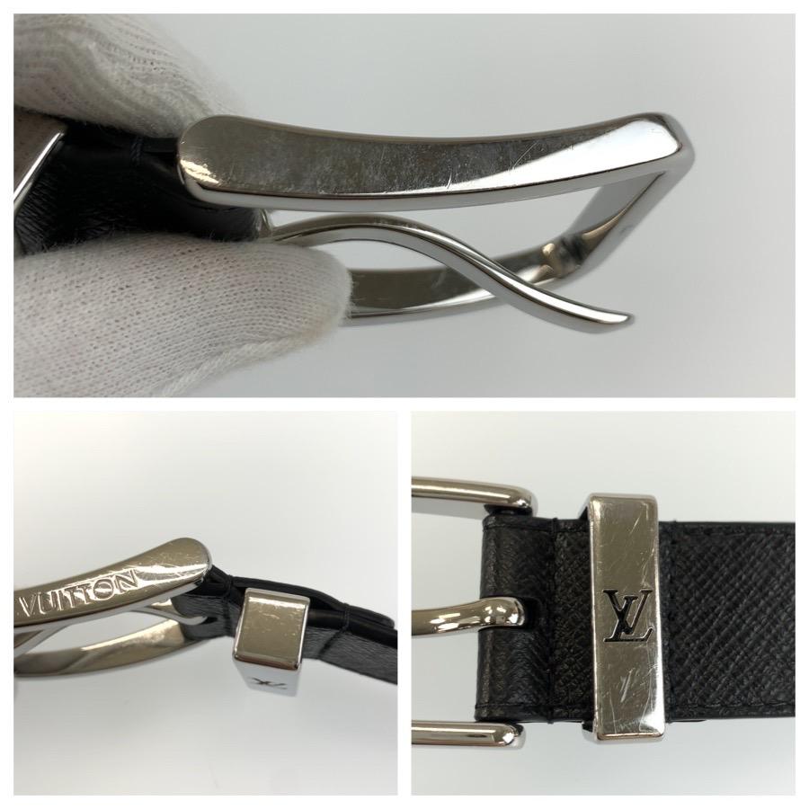 LOUIS VUITTON ルイヴィトン タイガ ベルト ポンヌフ 85cm/34インチ ブラック 黒 シルバー金具 レザー M8201 ベルト メンズ 604398 | LOUIS VUITTON | 06