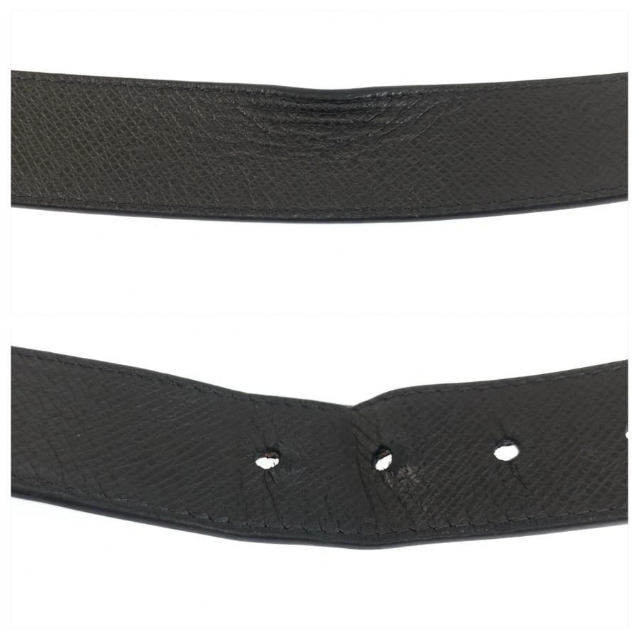 LOUIS VUITTON ルイヴィトン タイガ ベルト ポンヌフ 85cm/34インチ ブラック 黒 シルバー金具 レザー M8201 ベルト メンズ 604398 | LOUIS VUITTON | 07
