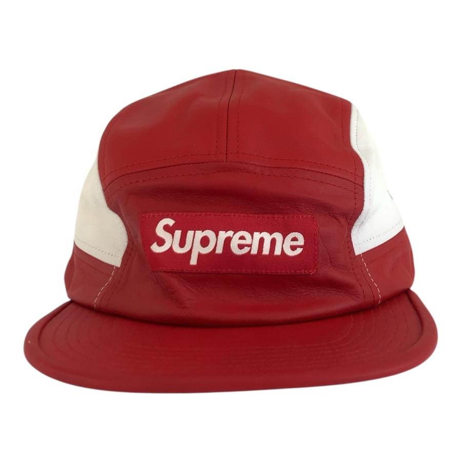 Supreme（シュプリーム） 超美品 2-Tone Leather Camp Cap レッド