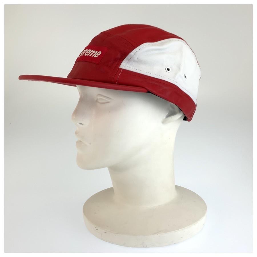 Supreme（シュプリーム） 超美品 2-Tone Leather Camp Cap レッド