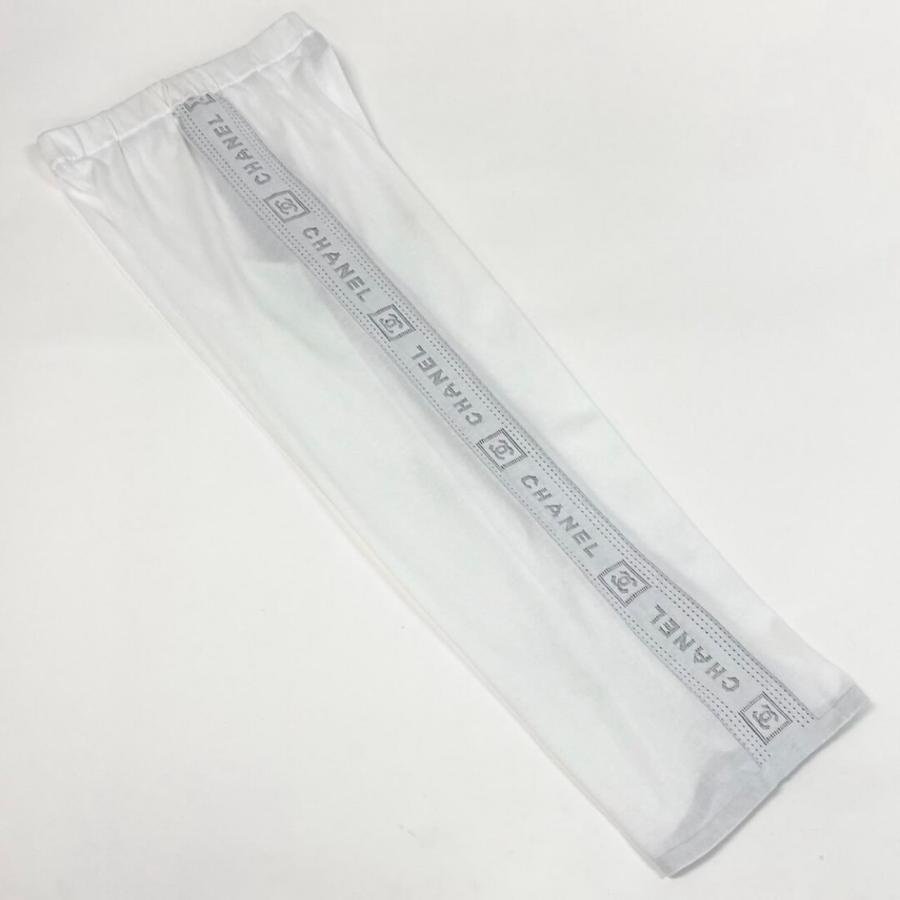 CHANEL シャネル ホワイト コットン P30103K0036 ワイドニットパンツ レディース A3-00027の画像
