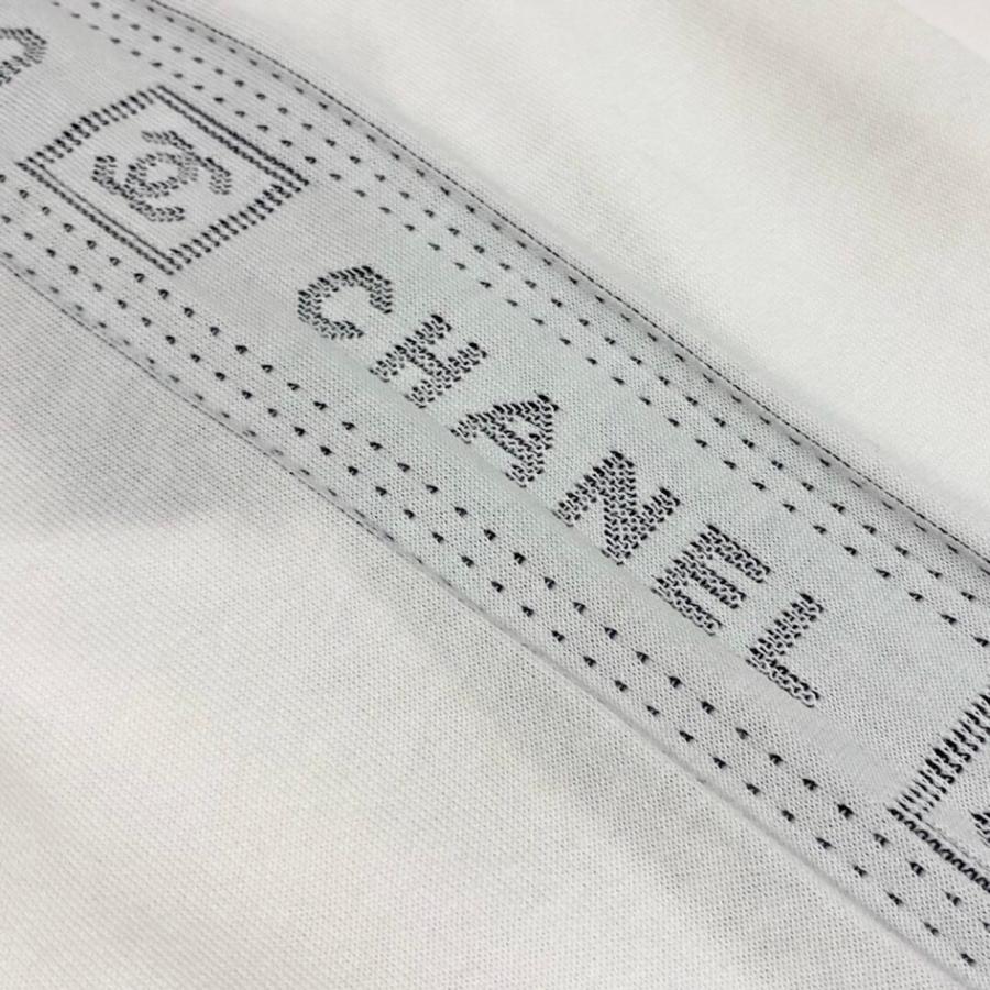 CHANEL シャネル ホワイト コットン P30103K0036 ワイドニットパンツ レディース A3-00027の画像