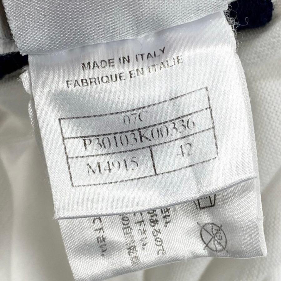 CHANEL シャネル ホワイト コットン P30103K0036 ワイドニットパンツ レディース A3-00027の画像