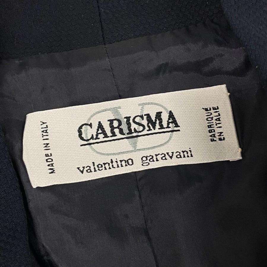 VALENTINO ヴァレンティノ CARISMA スカートセットアップ 半袖ジャケット 装飾ボタン ネイビー コットン セットアップ レディース A3-00079_6
