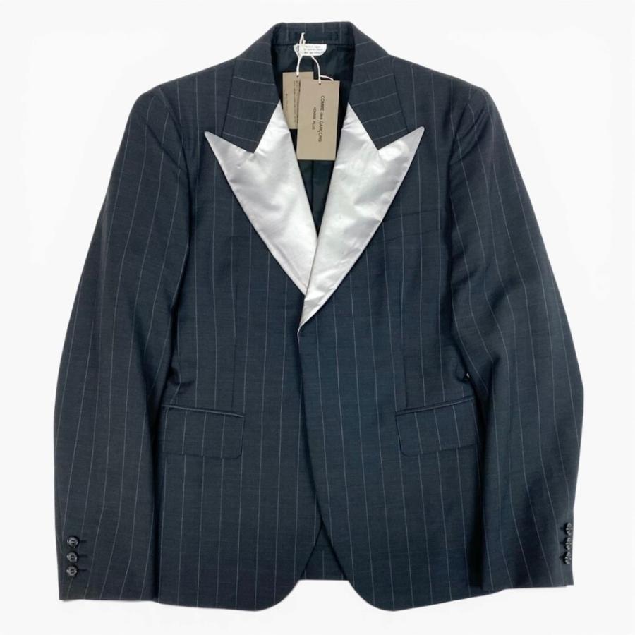 ディスコ期　コムデギャルソンオムプリュス　テーラードジャケット　ポリ縮　製品加工 COMME des GARCONS HOMME PLUS コムデギャルソンオムプリュス シルバー