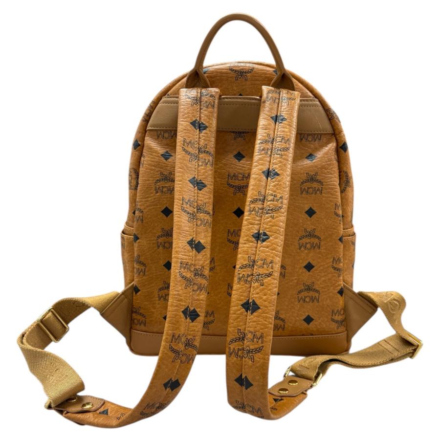 AVZ08 MCM ヴィセトス バックパック リュックサック ゴールド金具 MCM（エムシーエム） エム シー エム ヴィセトス スタッズ ブラウン