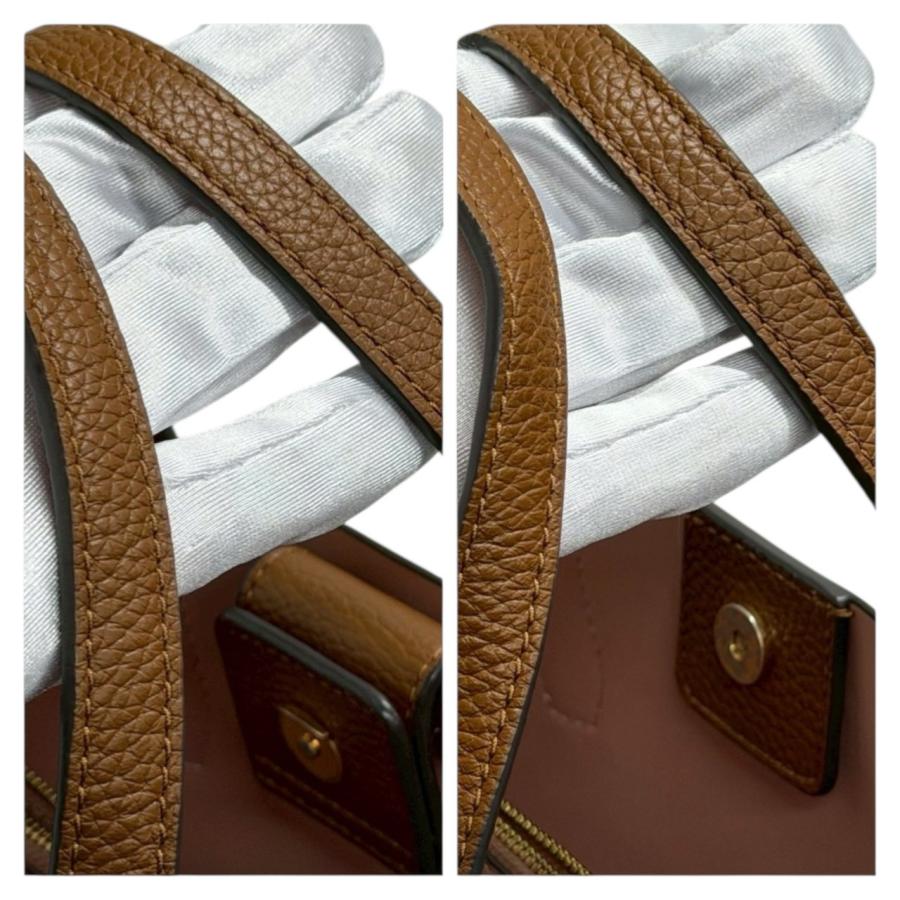 トリーバーチ 金具　レザー　Tory Burch レザーソール　ロゴ TORY BURCH（トリーバーチ） ブレイク ブラウン ゴールド金具 レザー