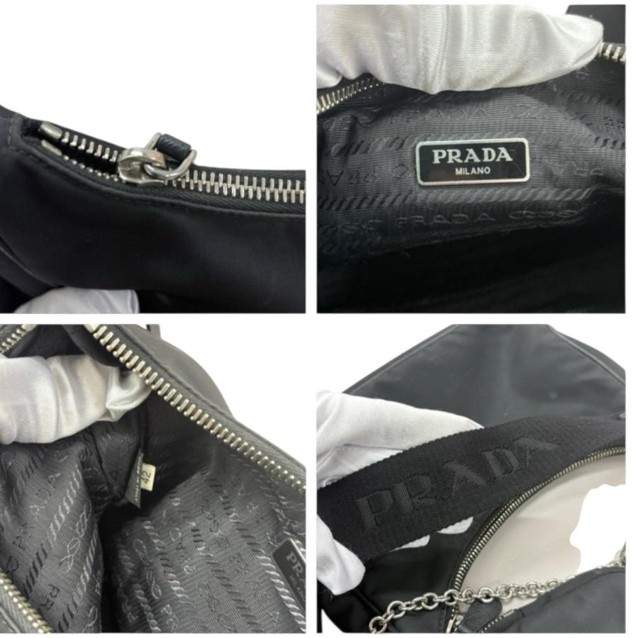 PRADA（プラダ） 美品 三角ロゴ ナイロン ショルダーバッグ レディース