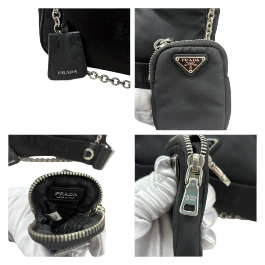 PRADA（プラダ） 美品 三角ロゴ ナイロン ショルダーバッグ レディース