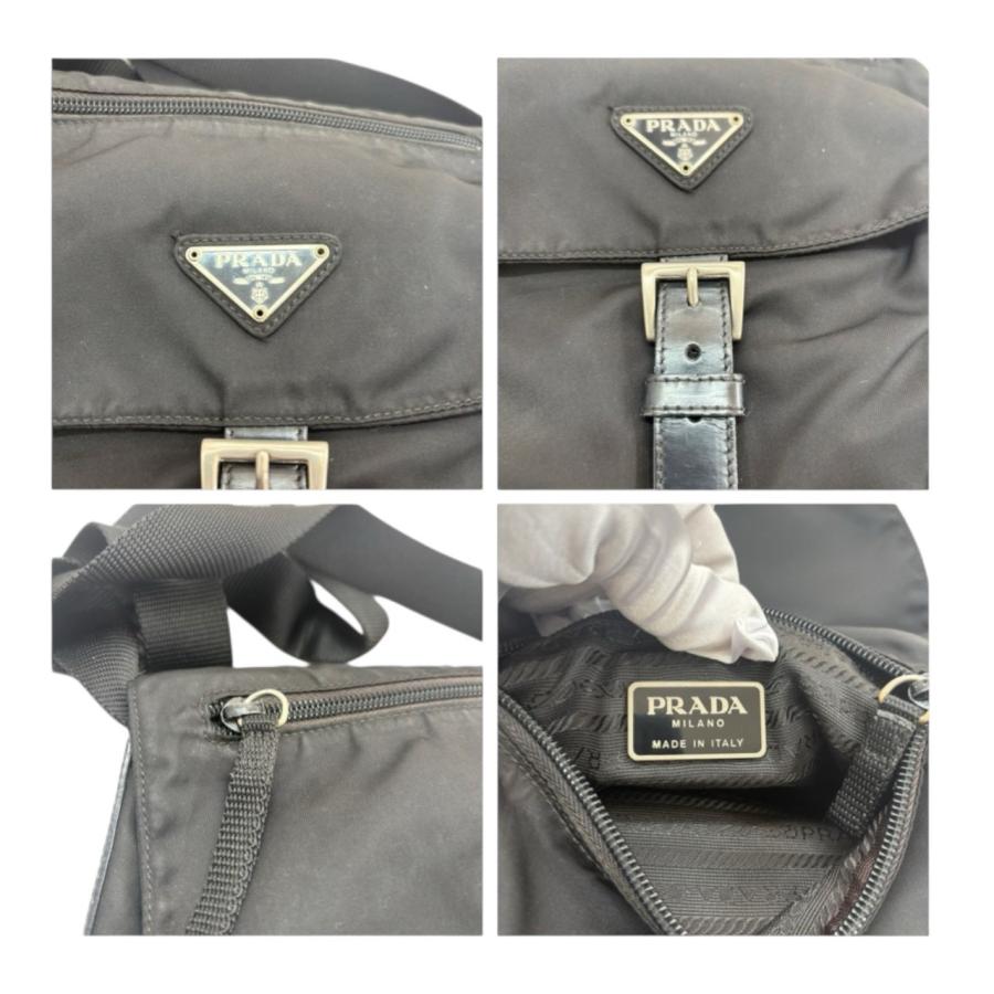 PRADA（プラダ） テスート 三角ロゴ ブラック シルバー金具 ナイロン