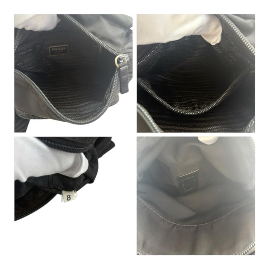 PRADA（プラダ） テスート 三角ロゴ ブラック シルバー金具 ナイロン