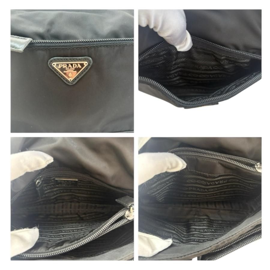 PRADA（プラダ） テスート 三角ロゴ ブラック シルバー金具 ナイロン