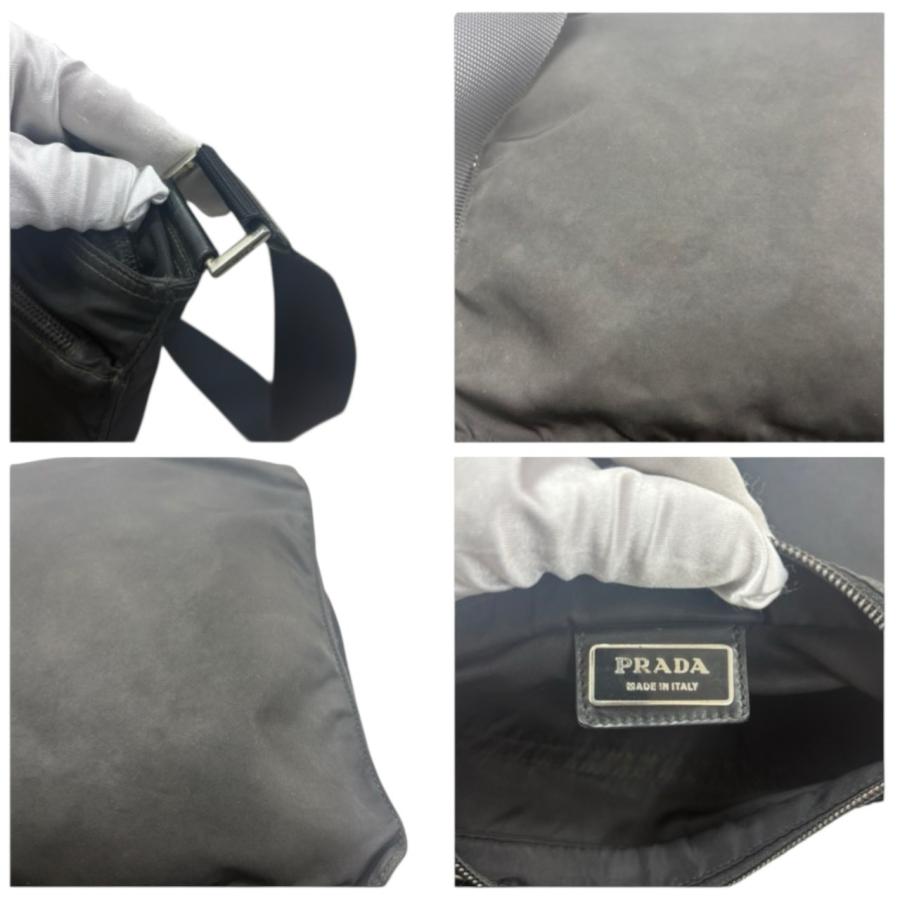 PRADA（プラダ） テスート 三角ロゴ ブラック シルバー金具 ナイロン