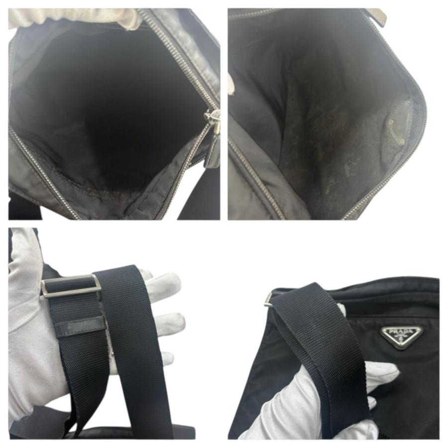 PRADA（プラダ） テスート 三角ロゴ ブラック シルバー金具 ナイロン