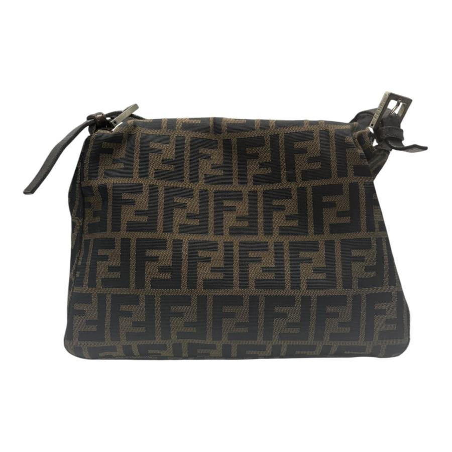 フェンディ ズッカ マンマバケット ハンドバッグ ブラウン　シルバー金具 FENDI（フェンディ） ズッカ マンマバケット ブラウン シルバー金具