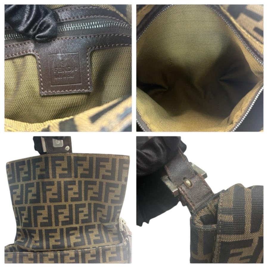 FENDI（フェンディ） ズッカ マンマバケット ブラウン シルバー金具