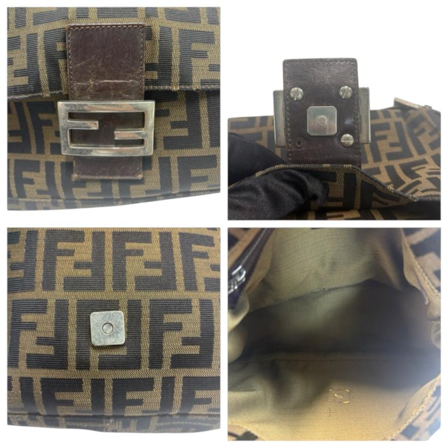 FENDI（フェンディ） ズッカ マンマバケット ブラウン シルバー金具