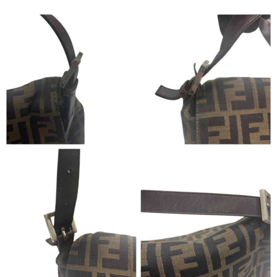 FENDI（フェンディ） ズッカ マンマバケット ブラウン シルバー金具