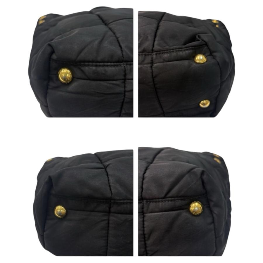 PRADA（プラダ） 美品 テスート 三角ロゴ ブラック ゴールド金具