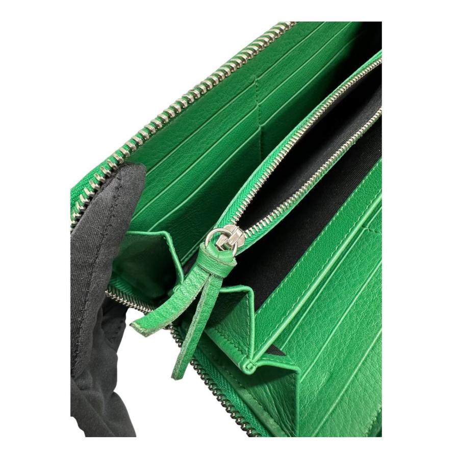 BALENCIAGA（バレンシアガ） 美品 ペーパー グリーン シルバー金具