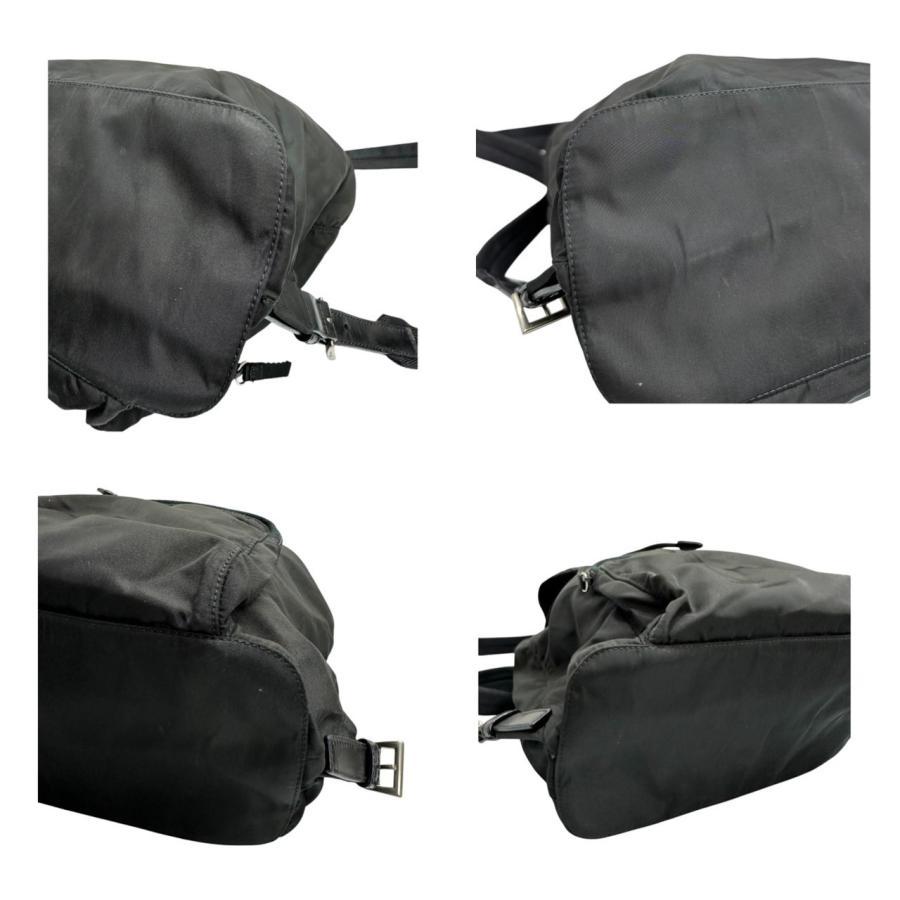 PRADA（プラダ） 美品 三角ロゴ ブラック シルバー金具 ナイロン B4650 