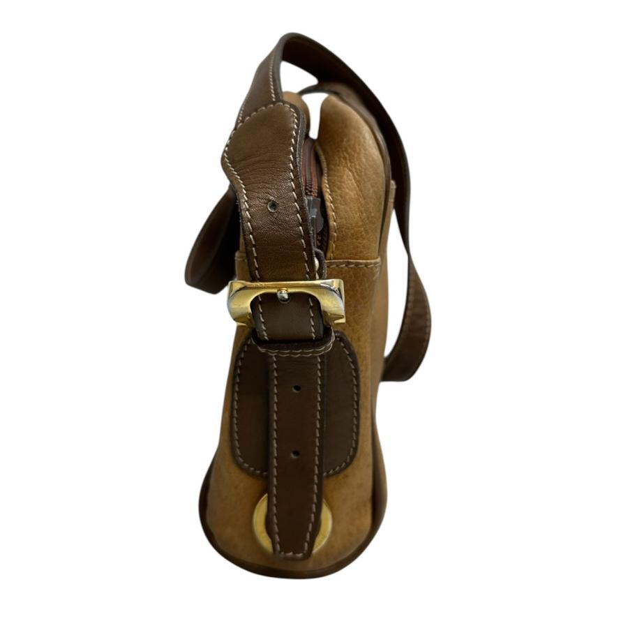 LOEWE（ロエベ） アナグラム ブラウン キャメル レザー ショルダー