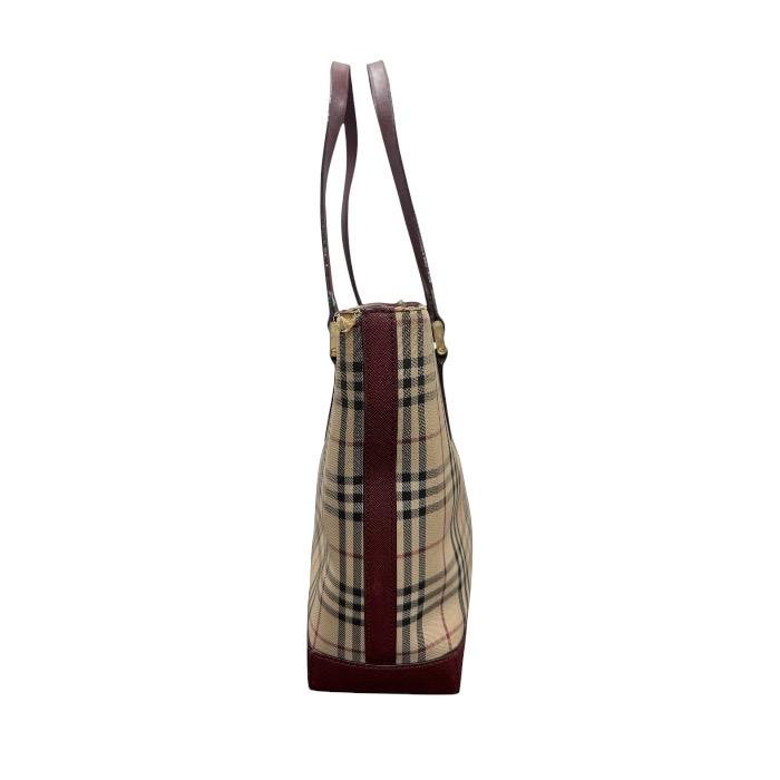 BURBERRY（バーバリー） ノバチェック ベージュ ボールドー キャンバス