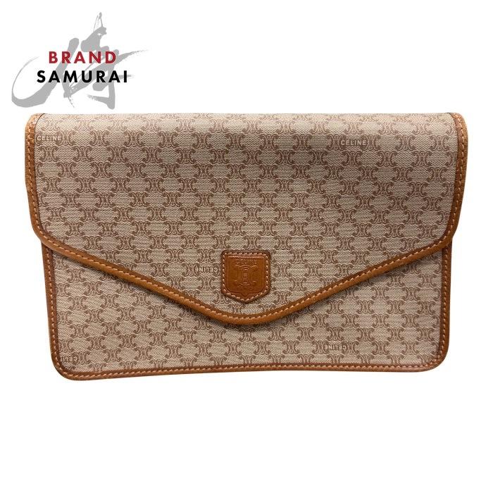 CELINE（セリーヌ） マカダム ブラウン ゴールド金具 PVCコーティング