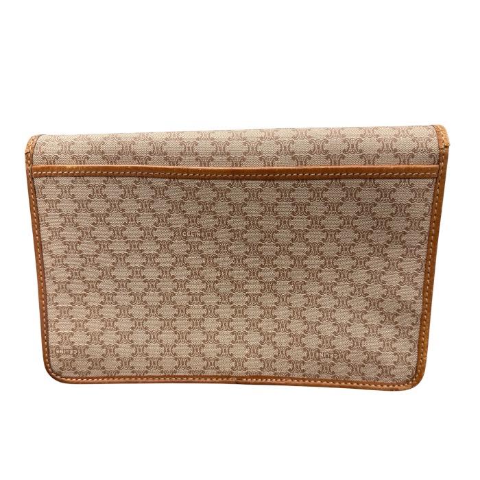 CELINE（セリーヌ） マカダム ブラウン ゴールド金具 PVCコーティング