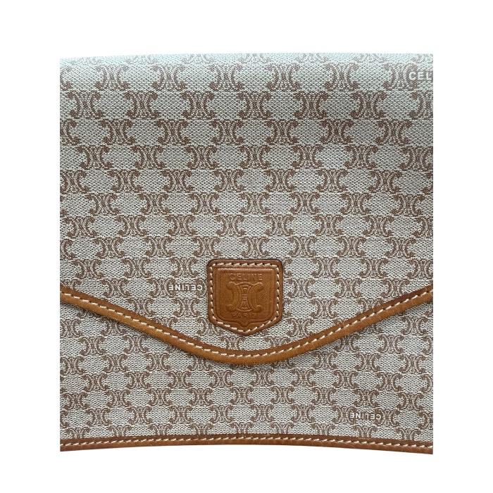 CELINE（セリーヌ） マカダム ブラウン ゴールド金具 PVCコーティング