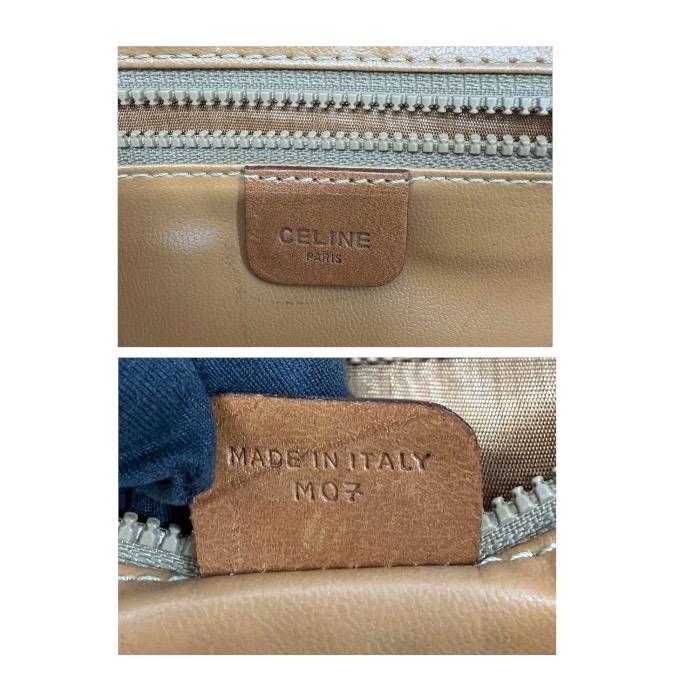 CELINE（セリーヌ） マカダム ブラウン ゴールド金具 PVCコーティング