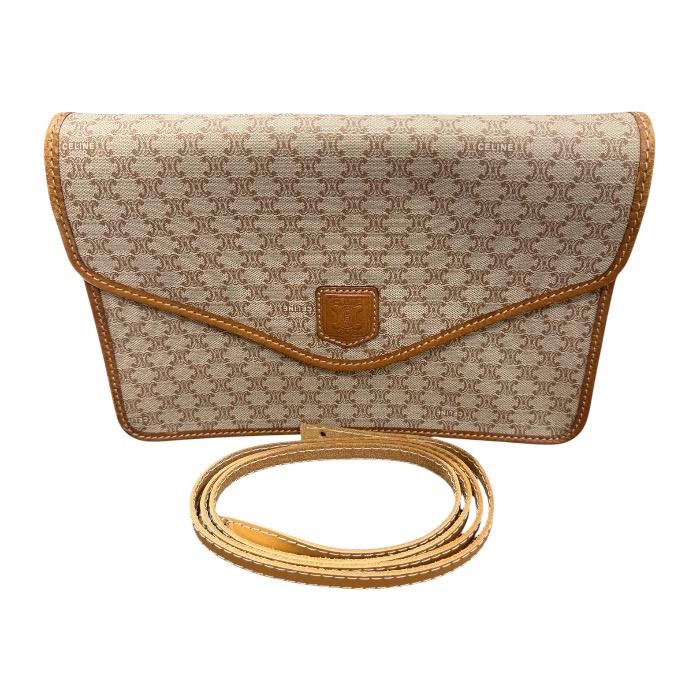CELINE（セリーヌ） マカダム ブラウン ゴールド金具 PVCコーティング