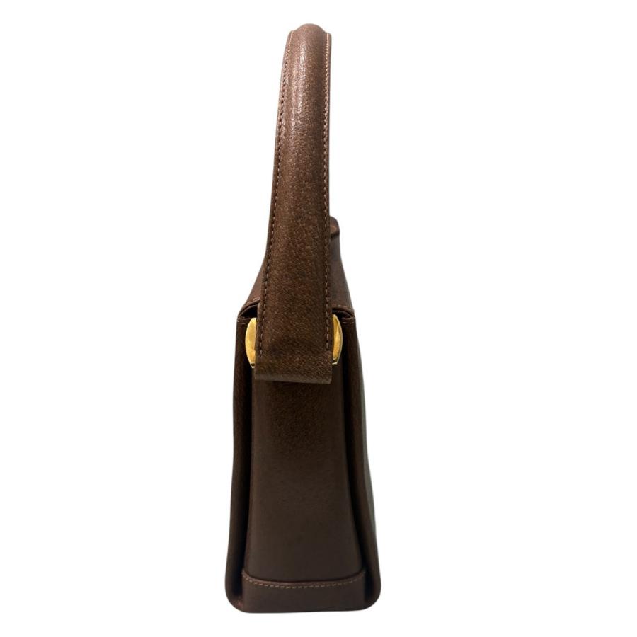 GUCCI（グッチ） カーフレザー ブラウン ゴールド金具 レザー