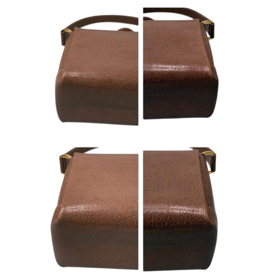 GUCCI（グッチ） カーフレザー ブラウン ゴールド金具 レザー