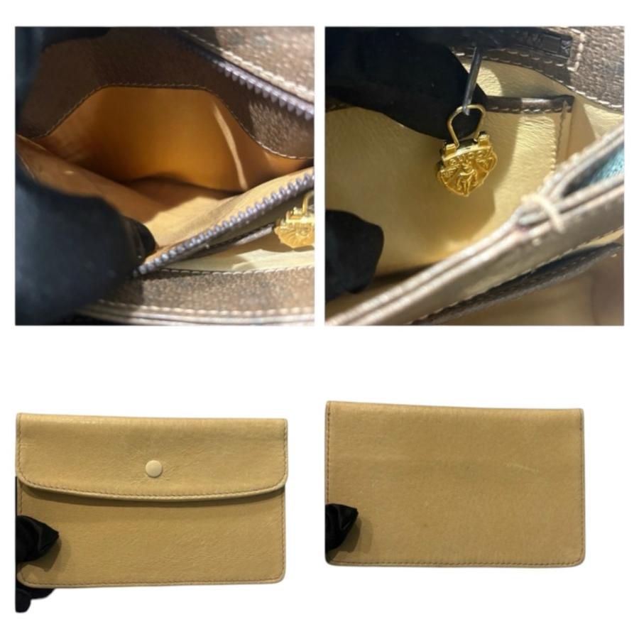 GUCCI（グッチ） カーフレザー ブラウン ゴールド金具 レザー