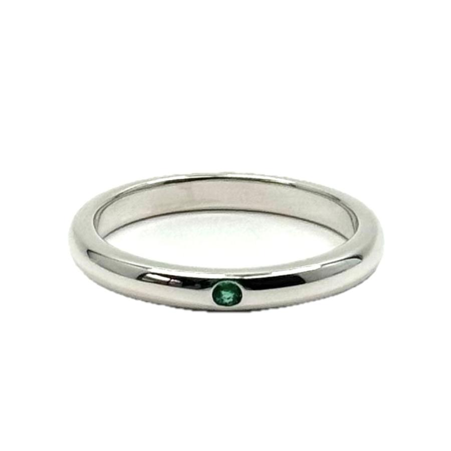 Tiffany & Co. 925シルバーリング エメラルド石付き TIFFANY&Co.（ティファニー） 美品 エルサ ペレッティ スタッキング