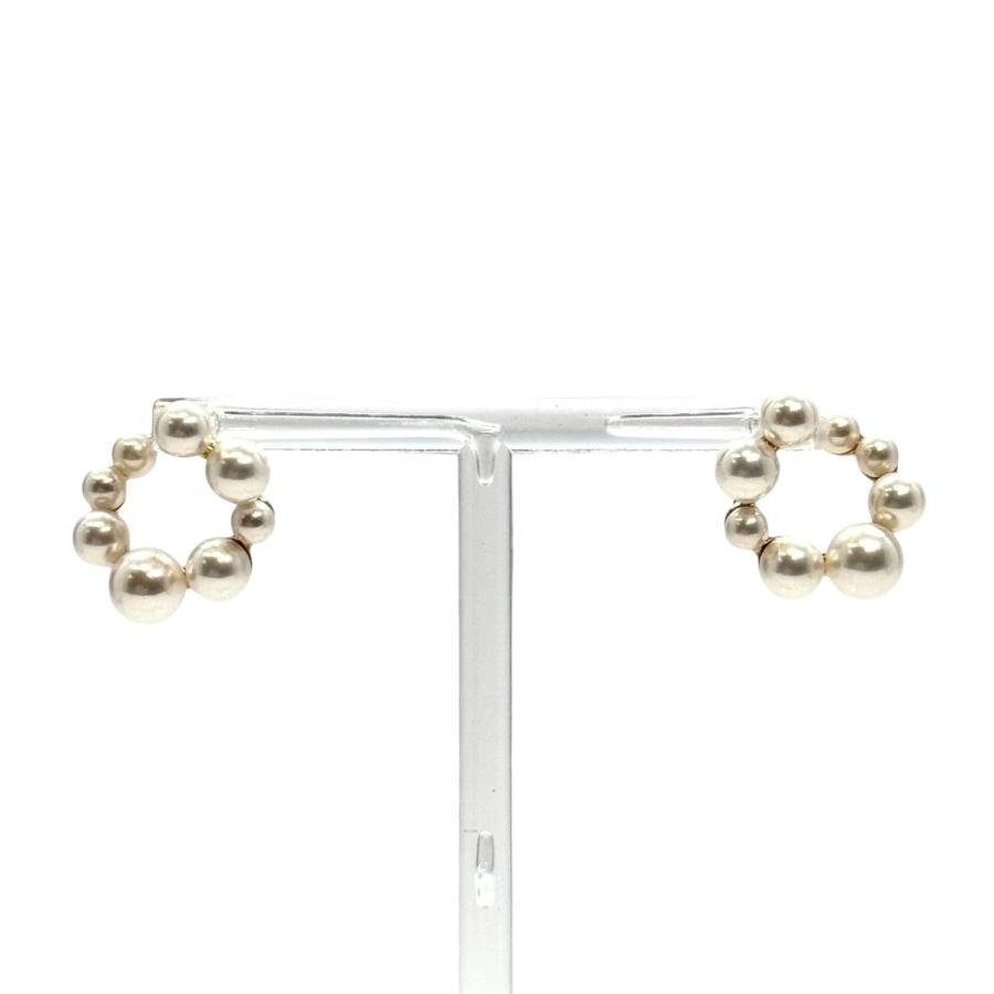 美品 Jouete ジュエッテ パール サークルピアス イエローゴールド