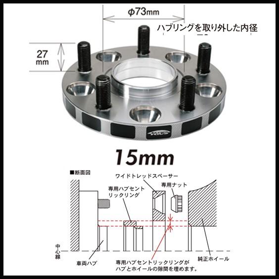 Kics キックス ハブ60付 ワイドトレッドスペーサー 15mm 5H Kics キックス ハブ60付 ワイドトレッドスペーサー 15mm 5H