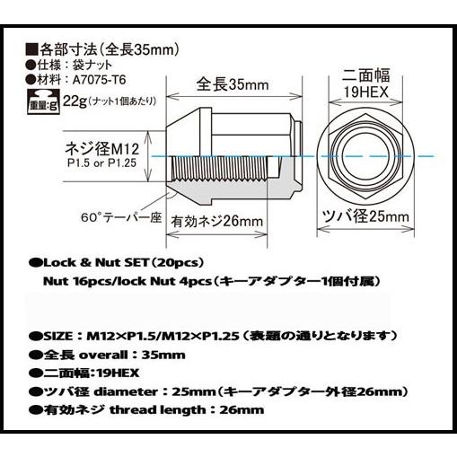 Kics レデューラ レーシング ロック＆ナット 20個 ブラック M12×P1.25 KIC3K 協永産業 |  | 02